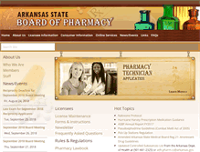 Tablet Screenshot of pharmacyboard.arkansas.gov