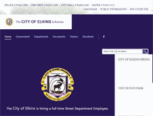 Tablet Screenshot of elkins.arkansas.gov